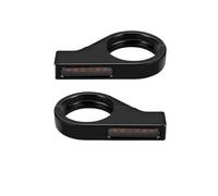 SWDJILNV Clignotant LED pour moto, lampe blanche ambre pour tubes de 39 à 41 mm, indicateur serrage, clignotant