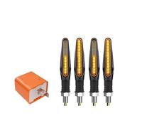 SWDJILNV Clignotant moto universel DRL ambre dynamique clignotant indicateur 12 V LED feu arrière