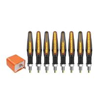 SWDJILNV Clignotant moto universel DRL ambre dynamique clignotant indicateur 12 V LED feu arrière