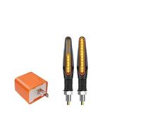 SWDJILNV Clignotant moto universel DRL ambre dynamique clignotant indicateur 12 V LED feu arrière