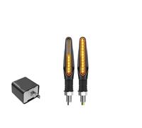 SWDJILNV Clignotant moto universel DRL ambre dynamique clignotant indicateur 12 V LED feu arrière