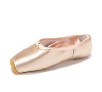 SWDZM Chaussures de Danse Classique Pointe de Ballet avec Protection Professionnel avec Ruban pour Filles Femmes,Rose,Semelle en Cuir,41 EU