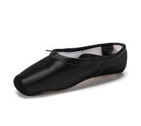 SWDZM Chaussures de Danse Classique Pointe de Ballet avec Protection Professionnel avec Ruban pour Filles Femmes,Noir,Semelle en Cuir,39 EU