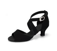 SWDZM Chaussures de Danse de Salon Chaussures de Danse Latine Salsa Tango Professional Performance Practice Dancing Shoes,095,Noir,Talon-5CM,EU 36