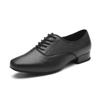 SWDZM Chaussures de Danse Latine Homme Standard Salsa Entrainement Salle de Bal Chaussures de Jazz Tango Valse,Tacco 2.5cm,Suola in camoscio,42EU