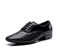 SWDZM Chaussures de Danse Latine Homme Standard Salsa Entrainement Salle de Bal de Jazz Tango Valse,Tacco 2.5cm,Suola in camoscio,42EU