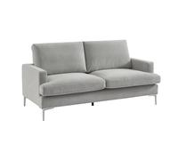 swe anapé 3 places en tissu gris clair L 173 x P 90 x H 89cm - Hans