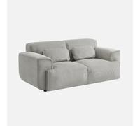 swe anapé Wallas. 2 Places. Tissu Velours côtelé Gris Clair L 180 x P 98 x H 73cm