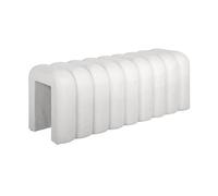 swe anc. Bout de lit Blanc Contemporain en Tissu