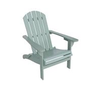 Fauteuil adirondack vert de gris en bois d'acacia avec accoudoirs KERINA. plusieurs coloris. 90 x 71 x 91.5 cm