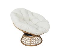 Fauteuil papasan intérieur/extérieur polyrotin rotatif, loveuse Ø96cm TAHITI