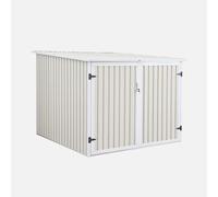 sweeek - Abri à vélo. Rangement 4 vélos. Beige en Acier galvanisé. L 203 x P 198 x H 157 cm