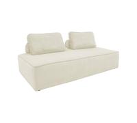 Chauffeuse 2 places pour canapé modulable velours côtelé crème