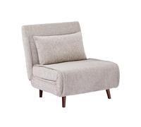swe hauffeuse Convertible Tissu Chenille piètement Bois 1 Place Beige - Guest