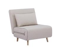 swe hauffeuse Convertible Tissu piétement Bois 1 Place Beige Guest
