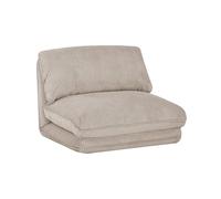 sweeek - Chauffeuse Matelas Greige Convertible Velours côtelé Grosse côte 1 Place Cosy