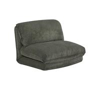 Chauffeuse matelas kaki convertible velours côtelé grosse côte 1 place Cosy