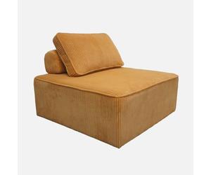 swe hauffeuse pour canapé modulable Velours côtelé Moutarde avec Un Coussin