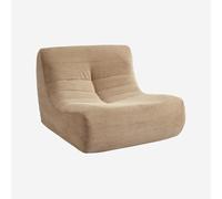 sweeek - Chauffeuse Velours côtelé 1 Place Taupe L 91 x P 105 x H 72 cm - SOKOL