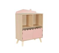 sweeek - Bibliothèque Enfant 2 étagères 2 Portes. Rose