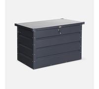sweeek - Coffre de jardin en métal -DALLAS - 285L anthracite
