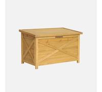 sweeek - Coffre de rangement en bois 80 cm. naturel. L80 x P48 x H50cm. capacité 100L