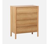 swe ommode décor Bois 4 tiroirs Naturel 80cm - 80 x 40 x 98 cm - Harmony