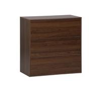 Commode. module de rangement décor bois noyer 3 tiroirs - Kompo