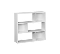Etagère bibliothèque blanche Pieter 3 étagères 6 compartiments de rangement