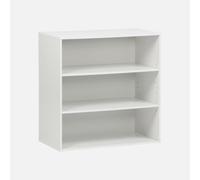 sweeek - Etagère. bibliothèque. Module de Rangement décor Bois Blanc 2 étagères L 70 x P 35 x H 70cm - Kompo