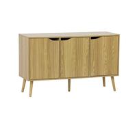 swe uffet de Rangement Effet frêne 3 Portes et 3 étagères. Buffet Bas. 120cm