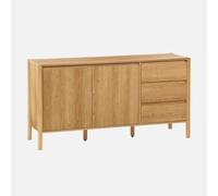 swe uffet décor Bois 2 Portes 3 tiroirs 150cm Naturel - 150 x 42 x 78.5 cm - Harmony