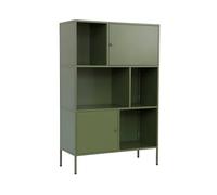 swe uffet. Meuble de Rangement Industriel métal Vert 6 Compartiments. L 80 x P 35 x H 125cm - Oklahoma