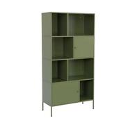 sweeek - Buffet. Meuble de Rangement Industriel métal Vert 8 Compartiments. L 80 x P 35 x H 160.5cm - Oklahoma