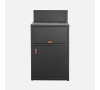 swe uisine extérieure acier 2 portes L60cm noir - Thira