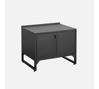 swe uisine extérieure acier 2 portes L80cm noir - Kea