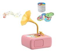 Sweako Kids Gramophone, Kids Phonograph with 99 Cards, Card Phonograph for Kidss, Player Audio Books for Kid 3-12 Musical Toy Boy Girl (Pink)