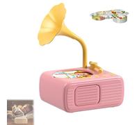 Sweako Kids Gramophone, Toddler Phonograph with 99 Cards and 8 Recording Cards, for Kid 3-12 Musical Sensory Toy for Boy Girl, Early Education Phonograph Story Machine Blue (Pink)