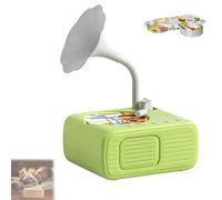 Sweako Kids Gramophone, Toddler Phonograph with 99 Cards and 8 Recording Cards, for Kid 3-12 Musical Sensory Toy for Boy Girl, Early Education Phonograph Story Machine Blue (Green)