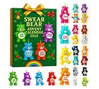 Swear Bear Advent Calendar 2025.My 24 Days Christmas Countdown Calendar 2D Animal Decor Words,Humor, Attitude, and Mischief (1PC)