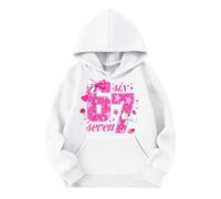 Sweat 67 Enfant - Sweat-Shirt à Capuche Manches Longues pour Filles avec Poche Kangourou et imprimé Tendre Veste Polaire Confortable pour Enfants