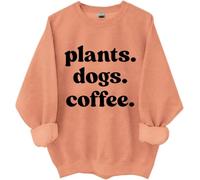 Sweat à café avec plantes et chiens, chemises pour femmes et hommes, Hami Orange, XXL