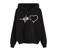 Sweat à capuche 2025 pour femme - Couleur unie - Élégant - Vêtement élégant - Loisirs - Adolescentes - Filles - Vintage - Décontracté - Coton, 56, M