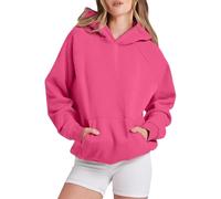 Sweat à capuche 2025 pour femme - Veste de survêtement Y2k - Pull fin - Pull esthétique - Blanc - Manches longues - Sweat à capuche - Haut de sport avec poche - Hauts streetwear, 36, L