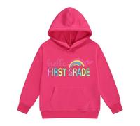 Sweat à capuche 2025 pour jeunes, garçons et filles, sweat à capuche pour adolescentes, pull en polaire tendance, vêtements pour enfants, rose vif, 2-3 ans