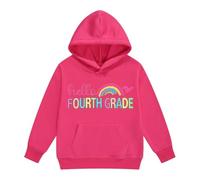 Sweat à capuche 2025 pour jeunes, garçons et filles, sweat à capuche pour adolescentes, pull en polaire tendance, vêtements pour enfants, sweat à capuche d'hiver, rose vif, 3-4 ans