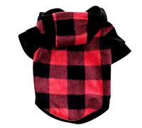 Sweat à capuche à carreaux pour chien, vêtement doux et respirant avec design élastique et poche, plusieurs couleurs pour une utilisation en intérieur/extérieur, convient pour la promenade quotidienne