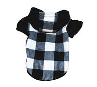 Sweat à capuche à carreaux pour chien, vêtement doux et respirant avec design élastique et poche, plusieurs couleurs pour une utilisation en intérieur/extérieur, convient pour la promenade quotidienne