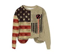 Sweat à capuche à col rond et manches longues pour femme avec imprimé « God's Children Are Not For », kaki, L