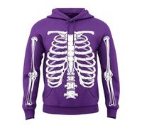 Sweat à Capuche à imprimé Graphique pour Un Confort et Une Chaleur Quotidien - Pull décontracté Moderne à la Coupe Classique (Purple, S)
